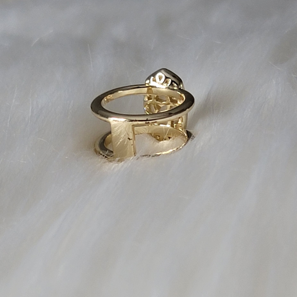 EUC! KS Elyse Gold Drusy Ring - Picture 5 of 7
